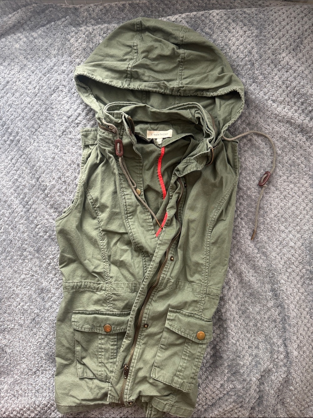 41 Hawthorn Olive Green Hooded Utility Vest